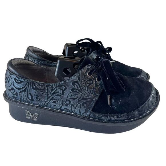 ALEGRIA PG LITE DAN 435 BLACK LACE UP COMFORT SHOES - Picture 2 of 10